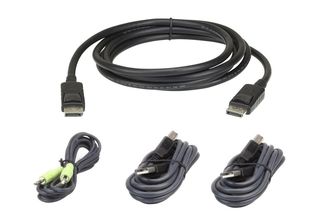 ATEN 2L-7D02UDPX4 cavo per tastiera, video e mouse Nero