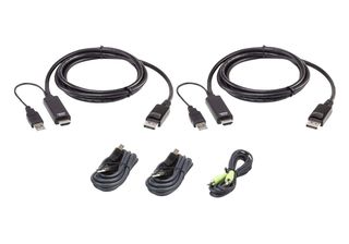 ATEN 2L-7D02UHDPX5 cavo per tastiera, video e mouse Nero
