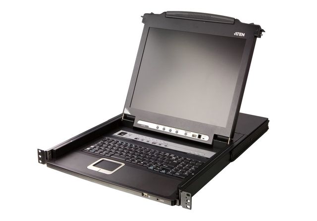 ATEN 8-PORT SINGLE RAIL 17.3 WIDESCREEN