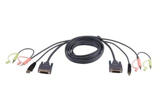 ATEN Cavo KVM USB DVI-D Dual Link – 3 m - 3 m - DVI-D - Nero - DVI-D - USB A - …