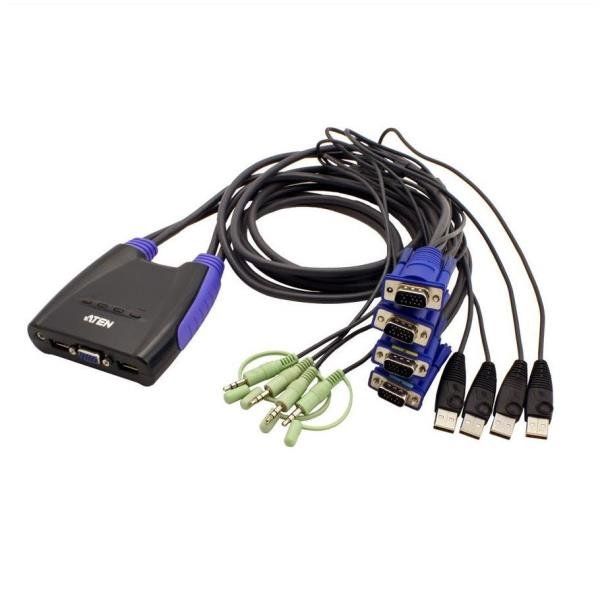 ATEN Petite CS64US - Switch KVM / audio / USB - 4 x KVM / audio / USB - 1 utent…