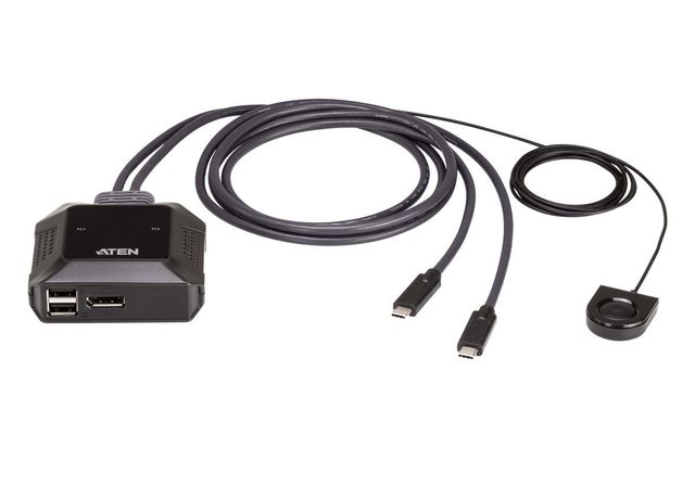 ATEN US3312-AT switch per keyboard-video-mouse (kvm) Nero