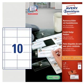AVERY CF50PORTABADGE COMBI (SPILLA CLIP)
