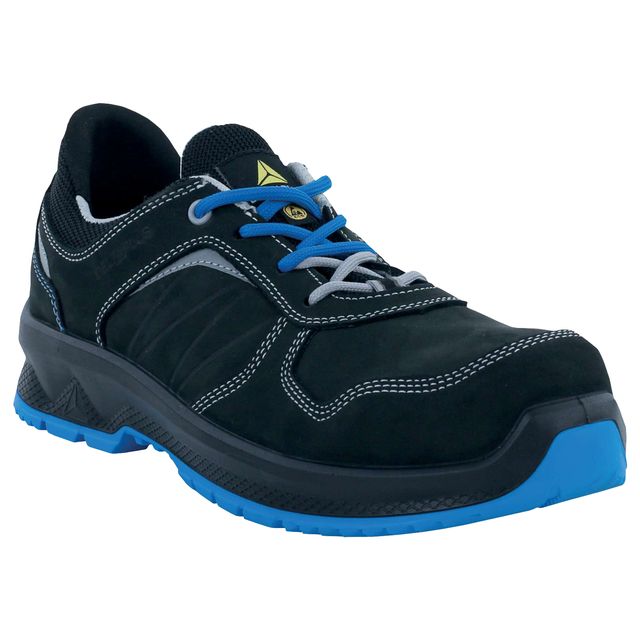 Calzatura di sicurezza Rossi S3S SR - numero 42 - nero/blu - Deltaplus