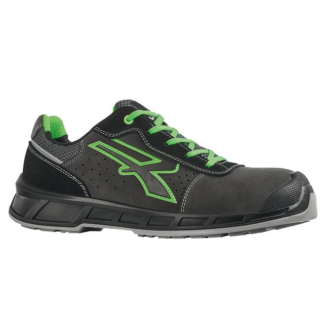 Calzatura di sicurezza Taylor S1P S - numero 39 - pelle scamosciata - nero/verd…
