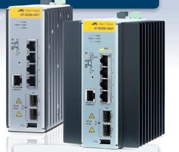 Allied Telesis AT IE200-6FP - Switch - gestito - 4 x 10/100 (PoE+) + 2 x Gigabi…