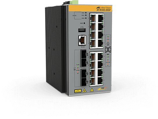 Allied Telesis AT IE340-20GP - Switch - L3 - gestito - 8 x 10/100/1000 (PoE+) +…