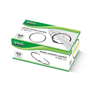 Anelli metallici - 2,8 cm - per rilegatura - Lebez - conf. 100 pezzi