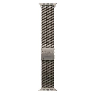 Apple Loop in maglia milanese in titanio naturale (49 mm) - Large