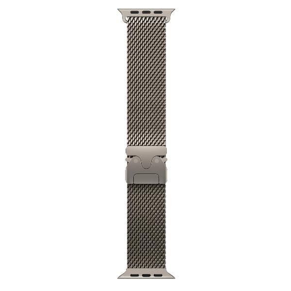 Apple Loop in maglia milanese in titanio naturale (49 mm) - Large