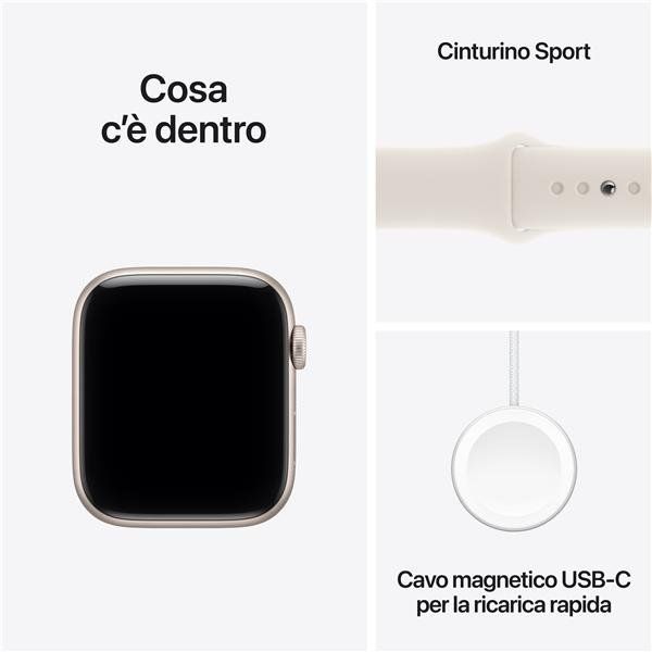 Apple Watch SE (3nd generation) SE 3 GPS 44mm Cassa Alluminio Galassia con Spor…