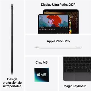 Apple iPad Pro 13ʺ Pro Wi‑Fi + Cellular 512GB display standard Nero Siderale, 3…