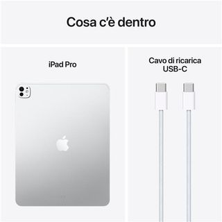 Apple iPad Pro 13ʺ Pro Wi‑Fi 256GB display standard Argento, 33 cm (13ʺ), 2752 …