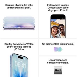 Apple iPhone 17 256GB Lavanda, 16 cm (6.3ʺ), 2622 x 1206 Pixel, 256 GB, 48 MP, …