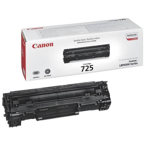 Canon CRG-725 - Nero - originale - cartuccia toner - per i-SENSYS LBP6000, LBP6000B, LBP6020, LBP6020B, LBP6030, LBP6030B, LBP6030w, MF3010