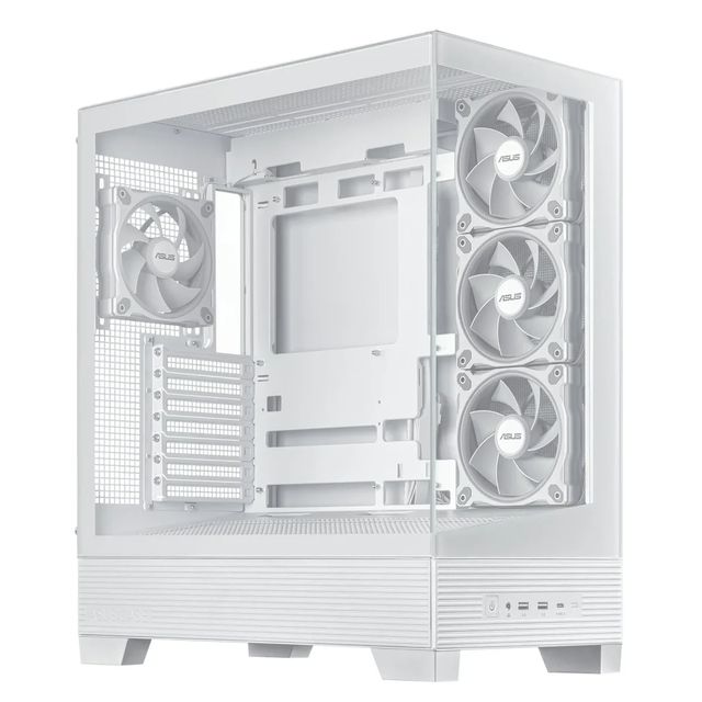 Asus A31 Plus ARGB, Vetro Temperato - Bianco