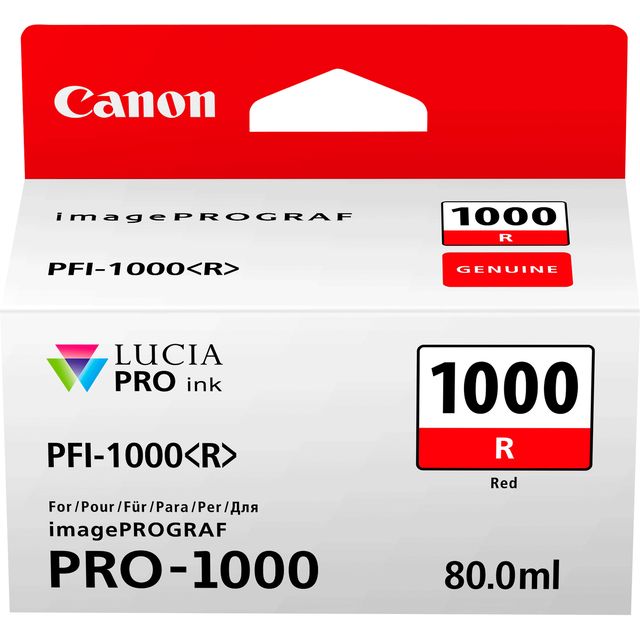 Canon PFI-1000 R - 80 ml - rosso - originale - serbatoio inchiostro - per image…