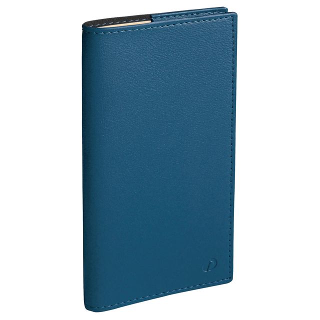 Agenda settimanale Planital 2027 - c/spirale - 8,8 x 17 cm - copertina Soho - blu acciaio - Quo Vadis