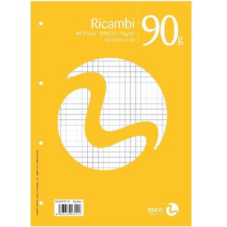BE MORE RICAMBI NON RINF. A5 90GR R. 5MM