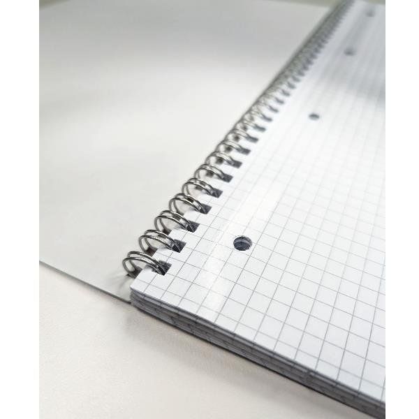 BE MORE RICAMBI RINFORZATI SPIRALATI 90 GR 230X325 mm 60 FOGLI A QUADRETTI 4 mm…