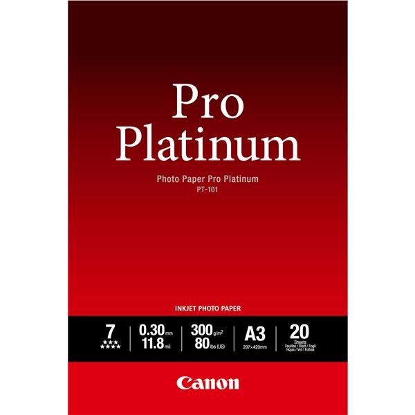 Canon Photo Paper Pro Platinum - A3 (297 x 420 mm) - 300 g/m² - 20 fogli carta …
