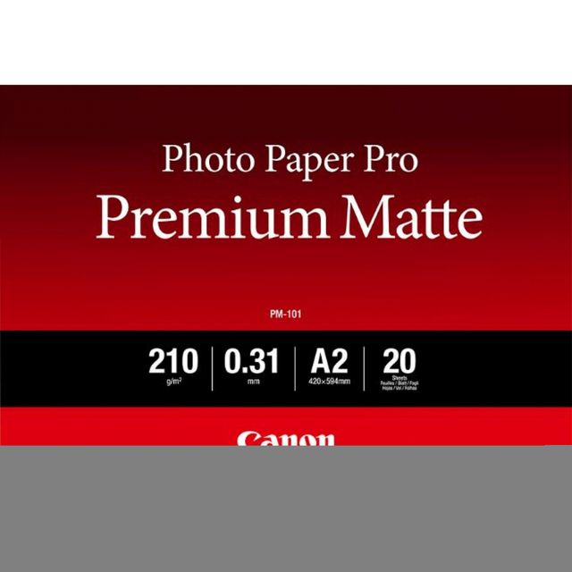 Canon Pro Premium PM-101 - Liscio opaco - 310 micron - tono bianco caldo - A2 (…