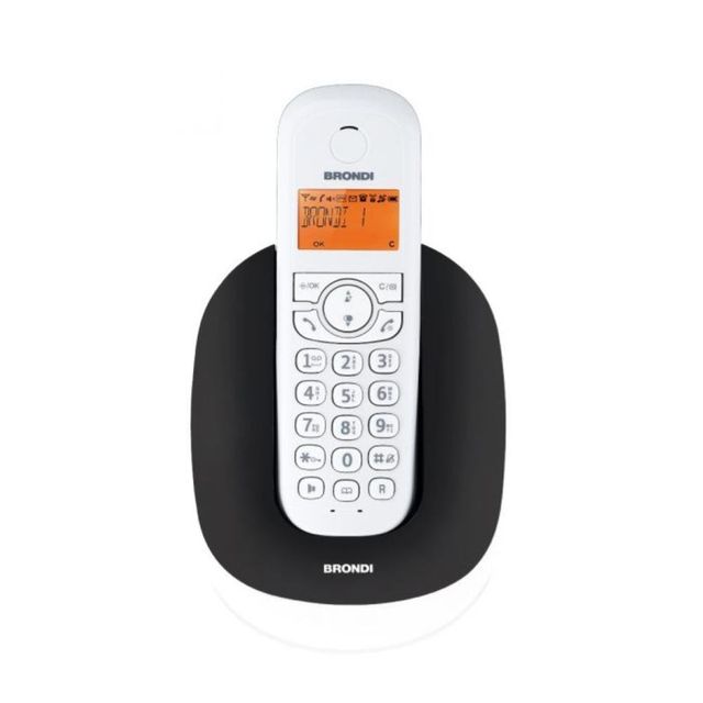 BRONDI CORDLESS MANTA VIVAVOCE DECT NERO E BIANCO