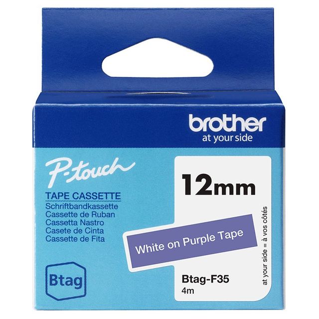 BROTHER BTAGF35 NASTRO 12MM BIANCO SU VI