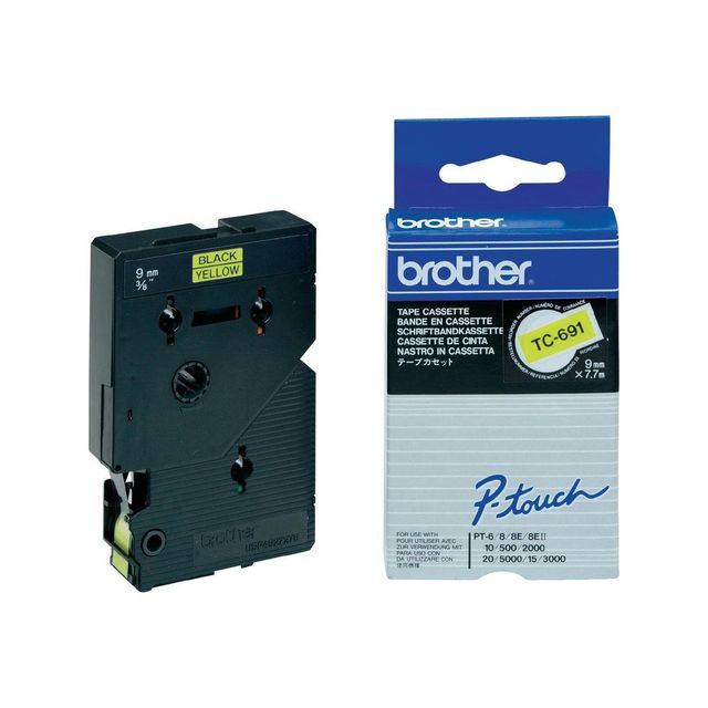 BROTHER TC691 NASTRO TC NERO / GIALLO