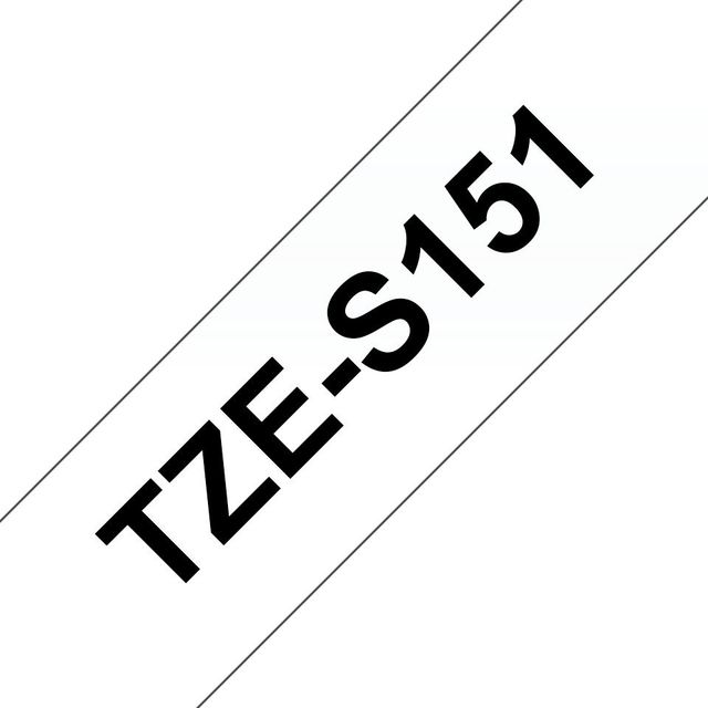 BROTHER TZES151 LAMINATO BK TRASPARENTE