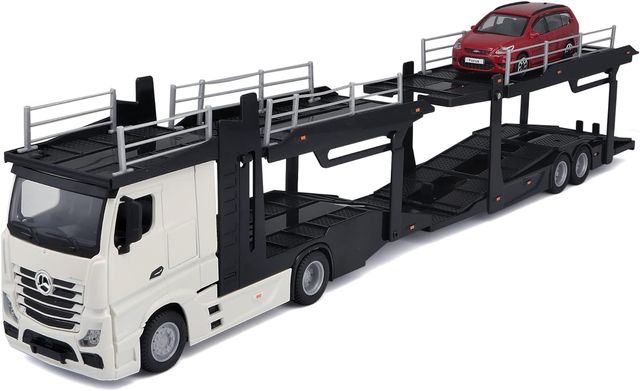 BURAGO BISARCA CON RIMORCHIO CON AUTO 1:43
