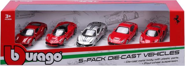 BURAGO GIFT 5PACK AUTO FERRARI DRIVE - 3"