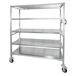 Carrello da lavoro - 5 piani - 151 x 67 x 165,5 cm - 300 kg - zincato - Tecnote…