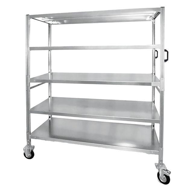 Carrello da lavoro - 5 piani - 151 x 67 x 165,5 cm - 300 kg - zincato - Tecnote…