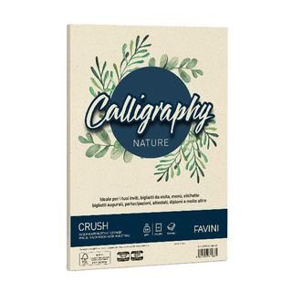 Carta Calligraphy Nature Crush - A4 - 200 gr - agrumi - Favini - conf. 50 fogli