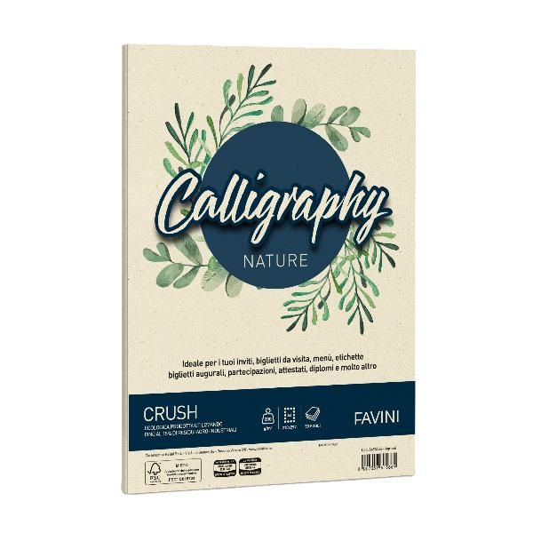 Carta Calligraphy Nature Crush - A4 - 200 gr - agrumi - Favini - conf. 50 fogli