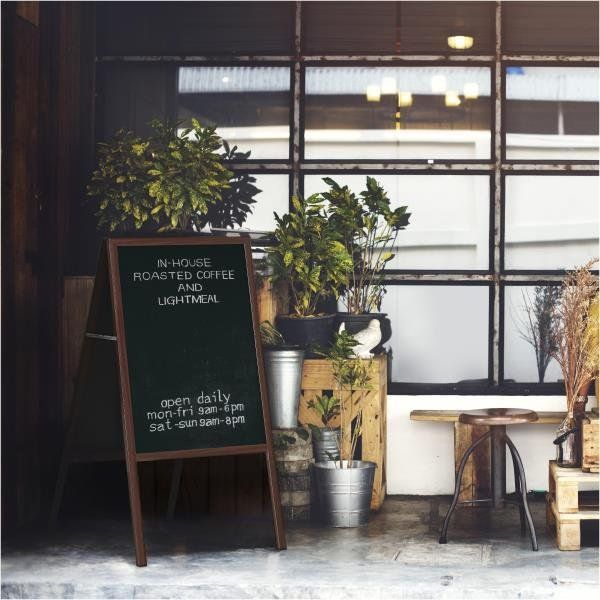 Bi-Office - Lavagna - a pavimento - 900 x 600 mm - fronte e retro - nero - stru…
