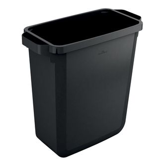 Bidone nero DURABIN rettangolare in PP con maniglie per il trasporto 60 lt Durab