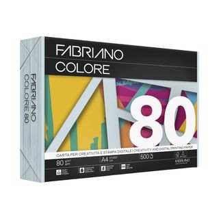 Carta Fabriano Colore - A4 - 80 gr - colori tenui celeste chiaro - Fabriano - c…