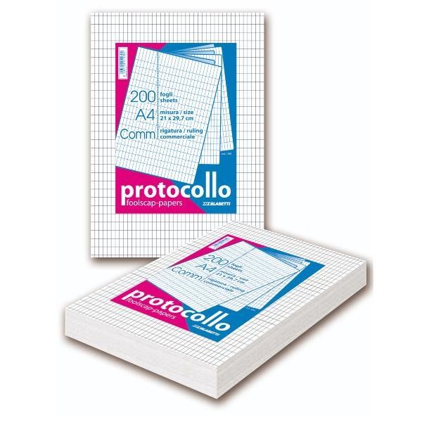 Blasetti PROTOCOLLO - Foglio protocollo - A4 - 200 fogli / 400 pagine - righe