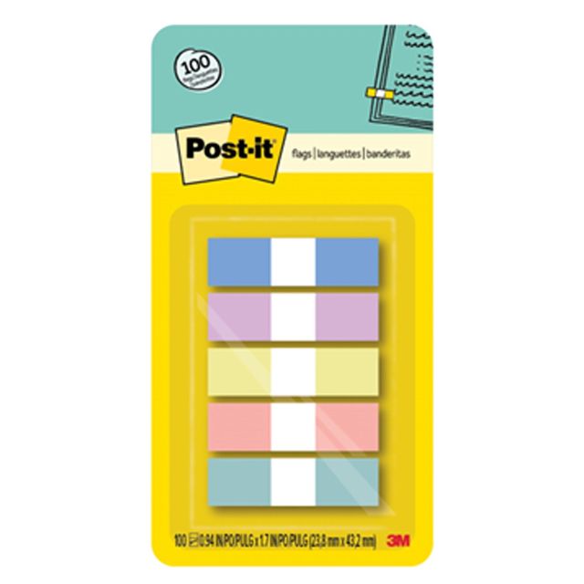 Blister 350 SEGNAPAGINA Post-itÂ® Super Sticky 100 Riciclati 670-SSR-5 in 5 col…