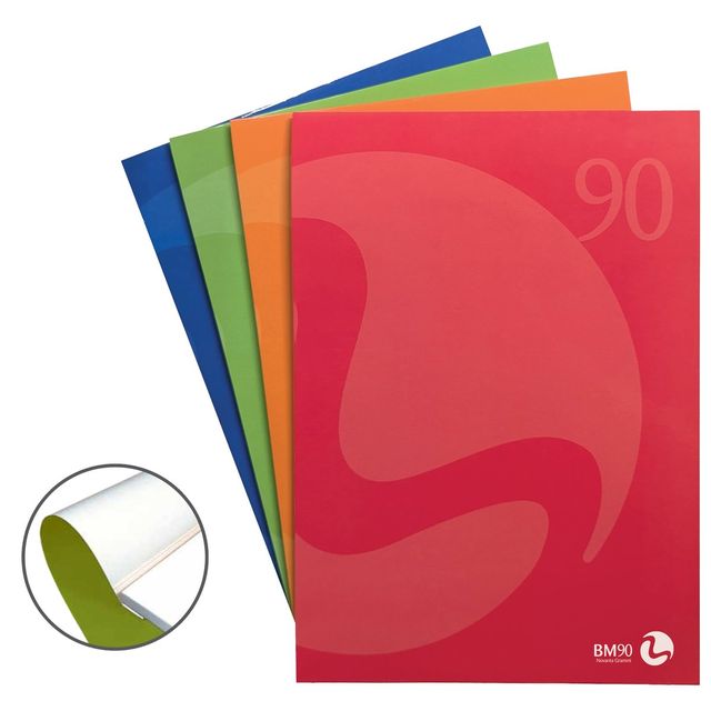 Blocco notes BM90 - A4 - collato lato corto - quadretti 10mm - 80fg - 90gr - co…