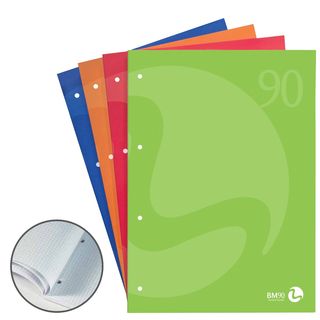 Blocco notes BM90 - A4 - collato lato lungo - 1 rigo - 50fg - 90gr - 4fori - co…