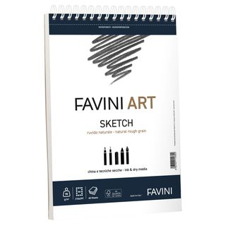 Album spiralato Sketch - A4- 90 gr - 40 fogli - Favini Art