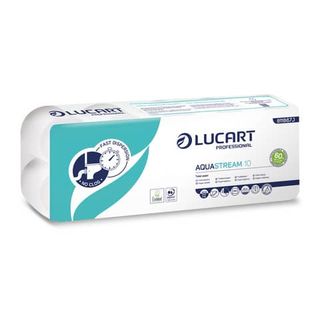 Carta igienica Aquastream in pura cellulosa 2 veli 200 strappi Lucart Professio…