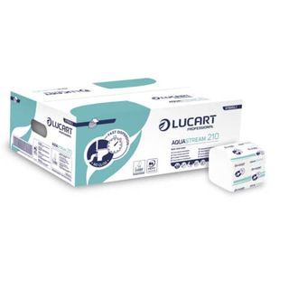 Carta igienica interfogliata 2 veli Lucart Professional Aquastream 210 conf. 40…