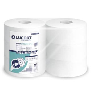 Carta igienica jumbo 2 veli Aquastream 340 - conf. 6 rotoli Lucart Professional…