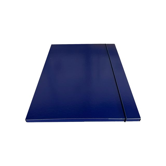 Cartella 3 lembi con elastico - 25 x 34 cm - dorso 1cm - blu - Starline