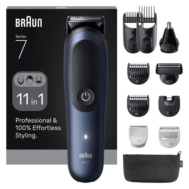 Braun Rasoio Elettrico Serie 7 Wet&Dry 11 in 1 Blu