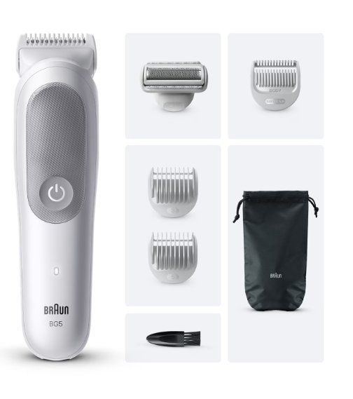 Braun Regolabarba Body Groomeer Uomo BG 5550 Impermeabile + Accessori